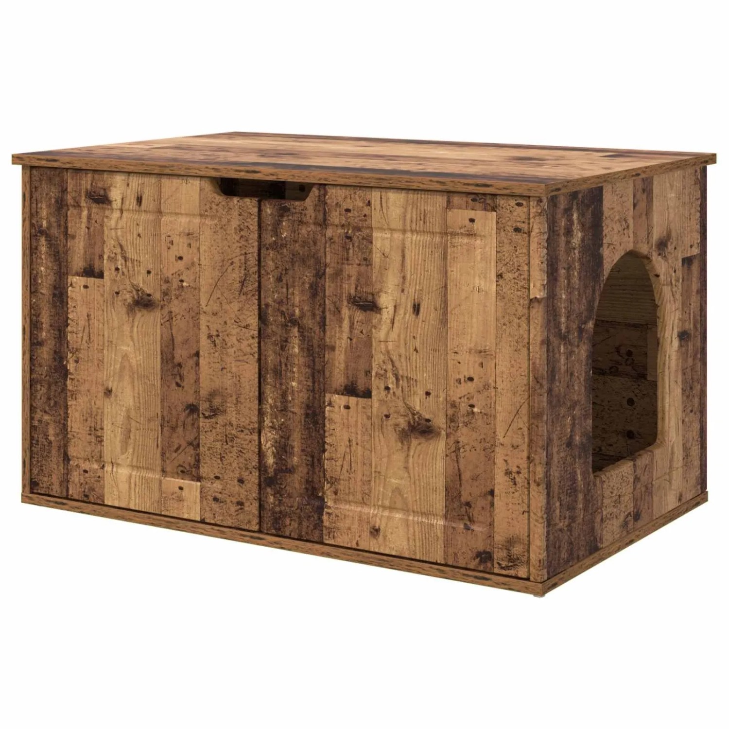 vidaXL Katzenhaus Altholz 85 x 55 x 50,5 cm Holzwerkstoff 8000723