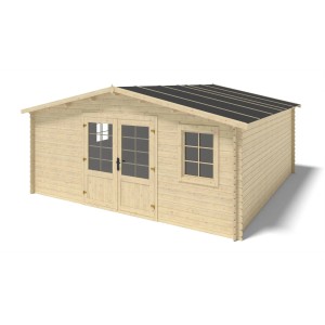 Altanka Gartenhaus aus Fichtenholz, 25 m², mit Doppeltür und Fenster. Ideal als Gerätehaus.