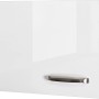 Flex-Well Hängeschrank Valero, 60 cm, Hochglanz Weiß/Sonoma Eiche, Küchenschrank mit Tür.