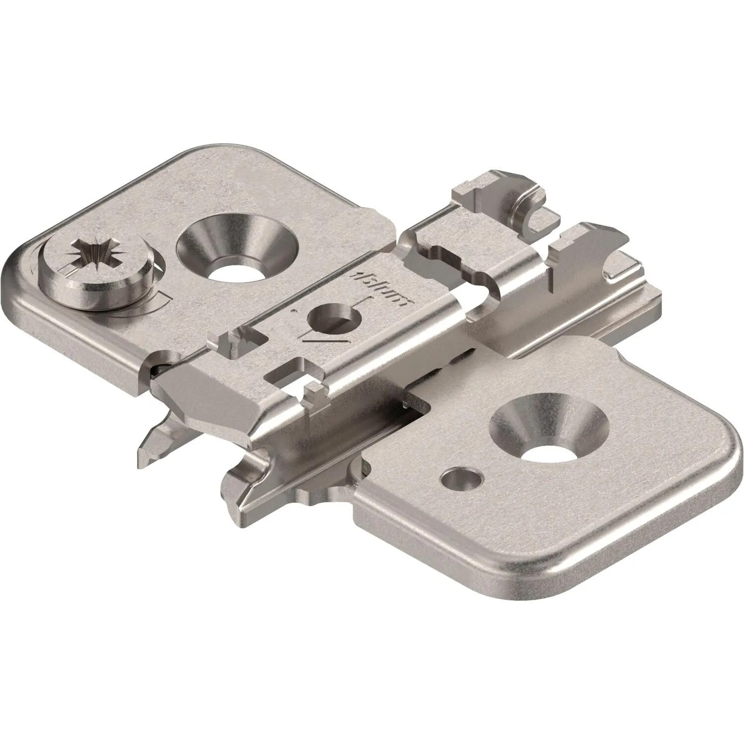 Blum Exzenter-Kreuzmontageplatte Clip Stahl Schrauben Distanz 0 mm