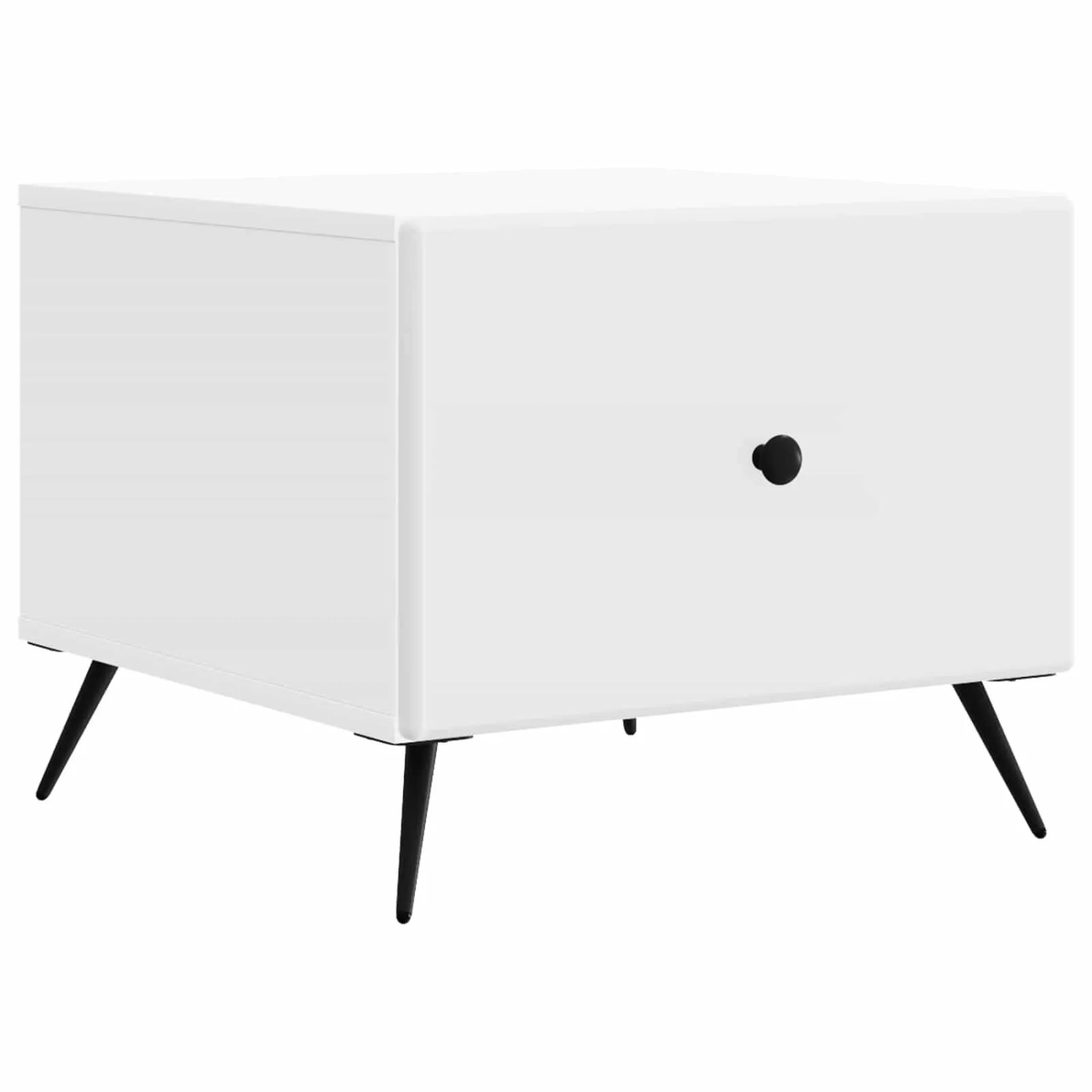 vidaXL Couchtisch mit Schubladen Weiß 49 x 50 x 40 cm Holzwerkstoff 895655