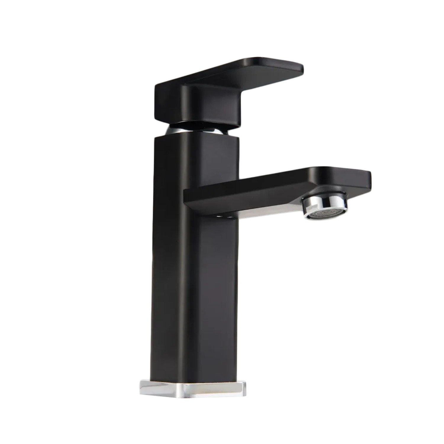 Bernstein Waschtischarmatur Badarmatur Wasserhahn 1233CB Schwarz mit Chrom Highlights Austauschbare Keramik-Kartusche