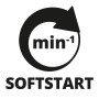 Symbol für Softstart-Funktion der Einhell Tischkreissäge TC-TS 2225 U.