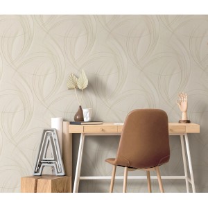 Vliestapete Millenium Taupe von Erismann, Guido Maria Kretschmer Fashion for Walls mit elegantem Muster.