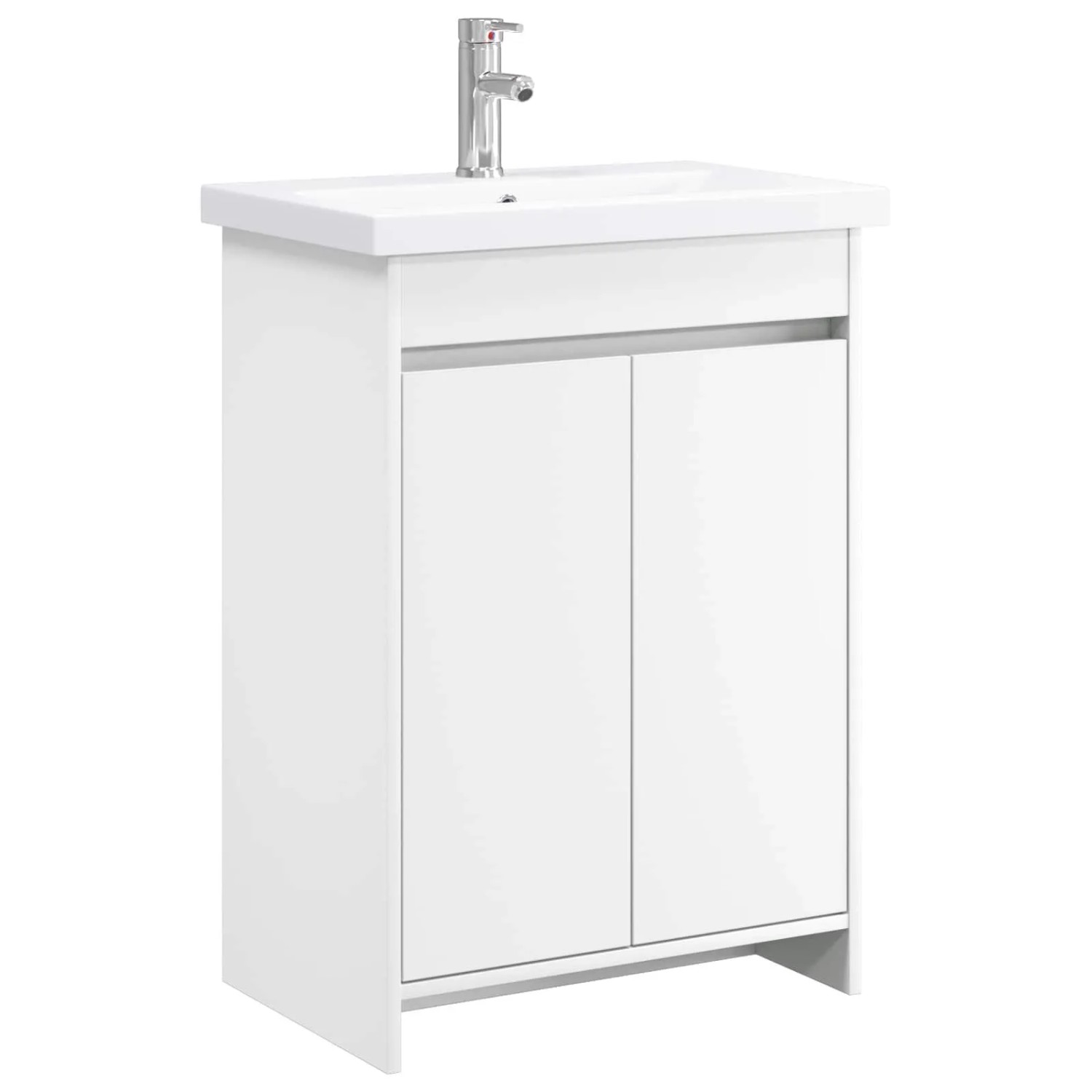 vidaXL Badezimmermöbel-Set Weiß 61 x 40 x 84,5 cm Holzwerkstoff 3404274