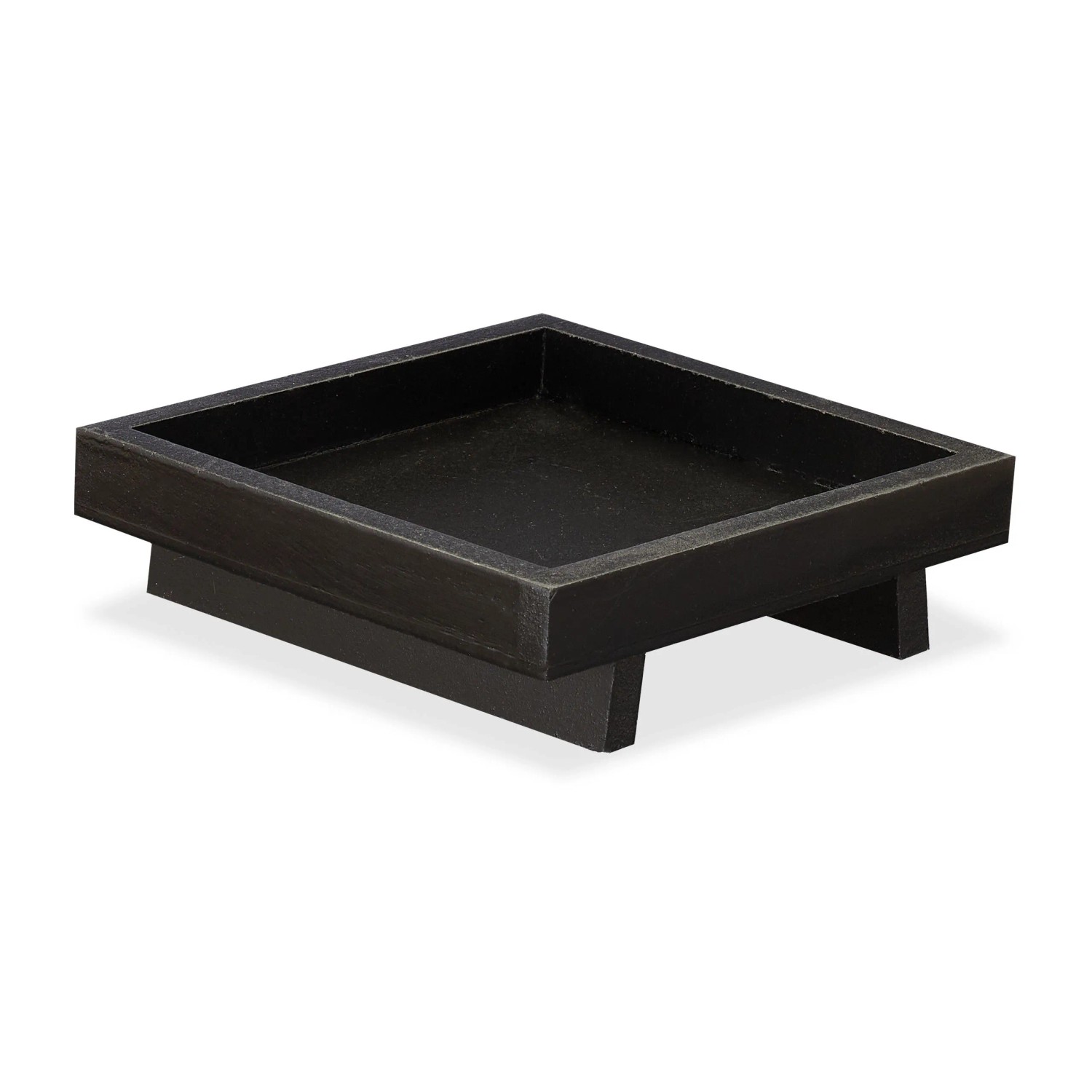 Relaxdays Zen Garten Holz Schwarz Bronze Mini mit Buddhafigur 11,5 x 12,5 x 12,5 cm 0,35 kg