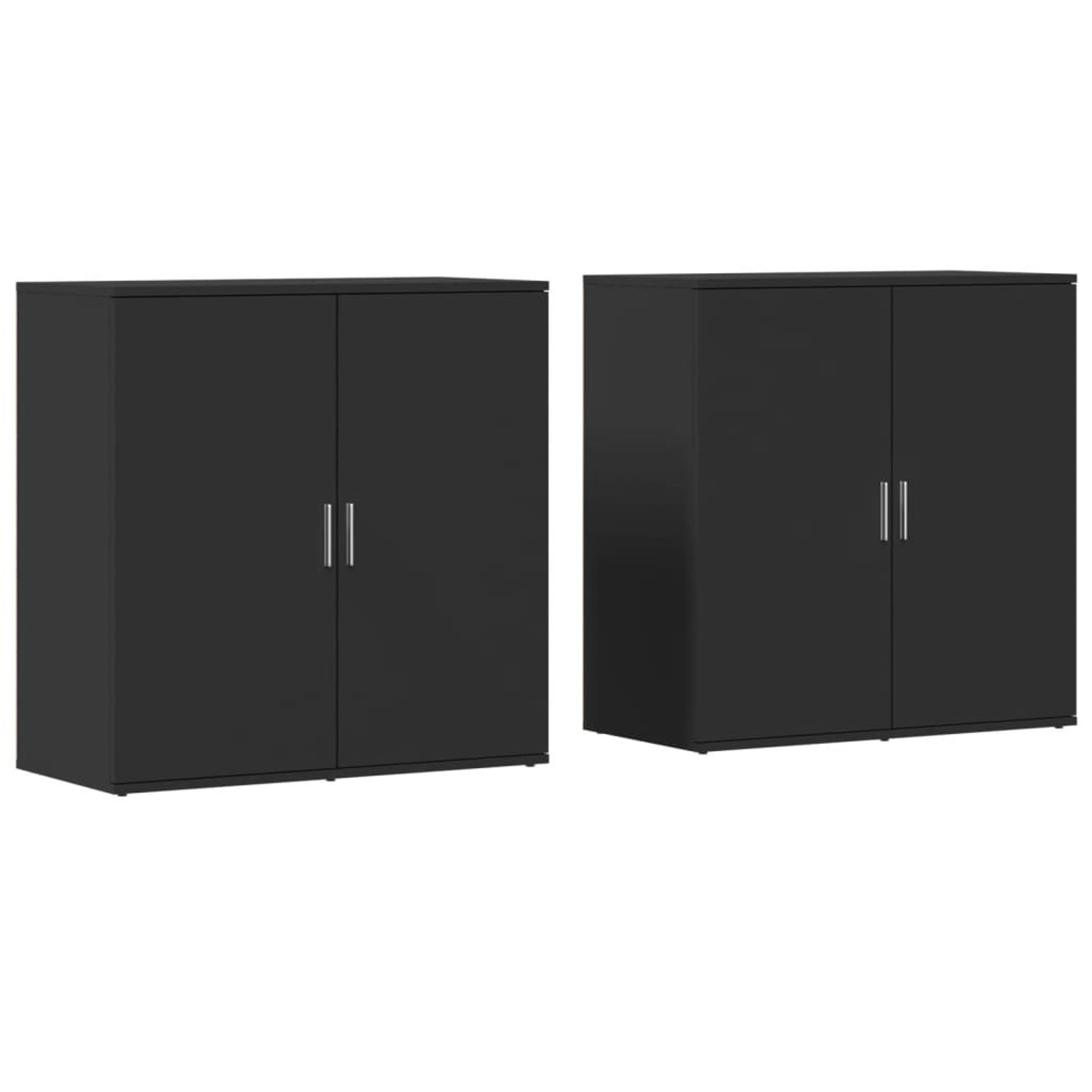 vidaXL Sideboards 2 Stk Schwarz 79x38x80 cm Holzwerkstoff 3276603 günstig online kaufen