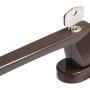 Abus Fenstergriff FG110 B, abschließbar, braun, mit Schlüssel für erhöhte Sicherheit.