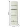 4rain Slim Regenwassertank, 650 l, sandbeige, mit Zubehör. Schmale Regentonne für die Gartenbewässerung.
