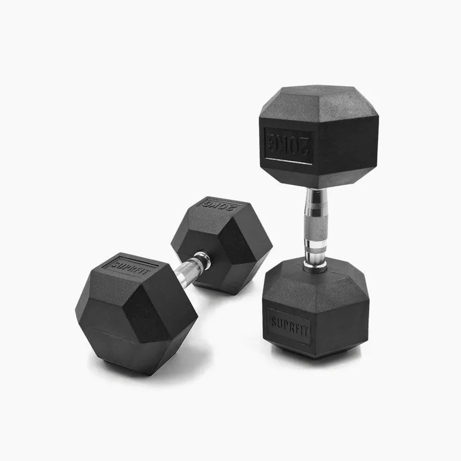Suprfit Hex Gummi-Kurzhanteln Paar 20 kg