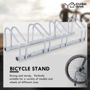 CCLIFE Fahrradständer für 4 Fahrräder bis 65mm Reifenbreite, Bodenmontage.