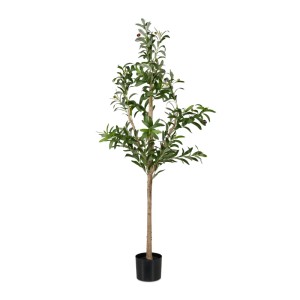 Relaxdays Olivenbaum Kunststoff Grün Pflegeleicht 150 cm 2,6 kg