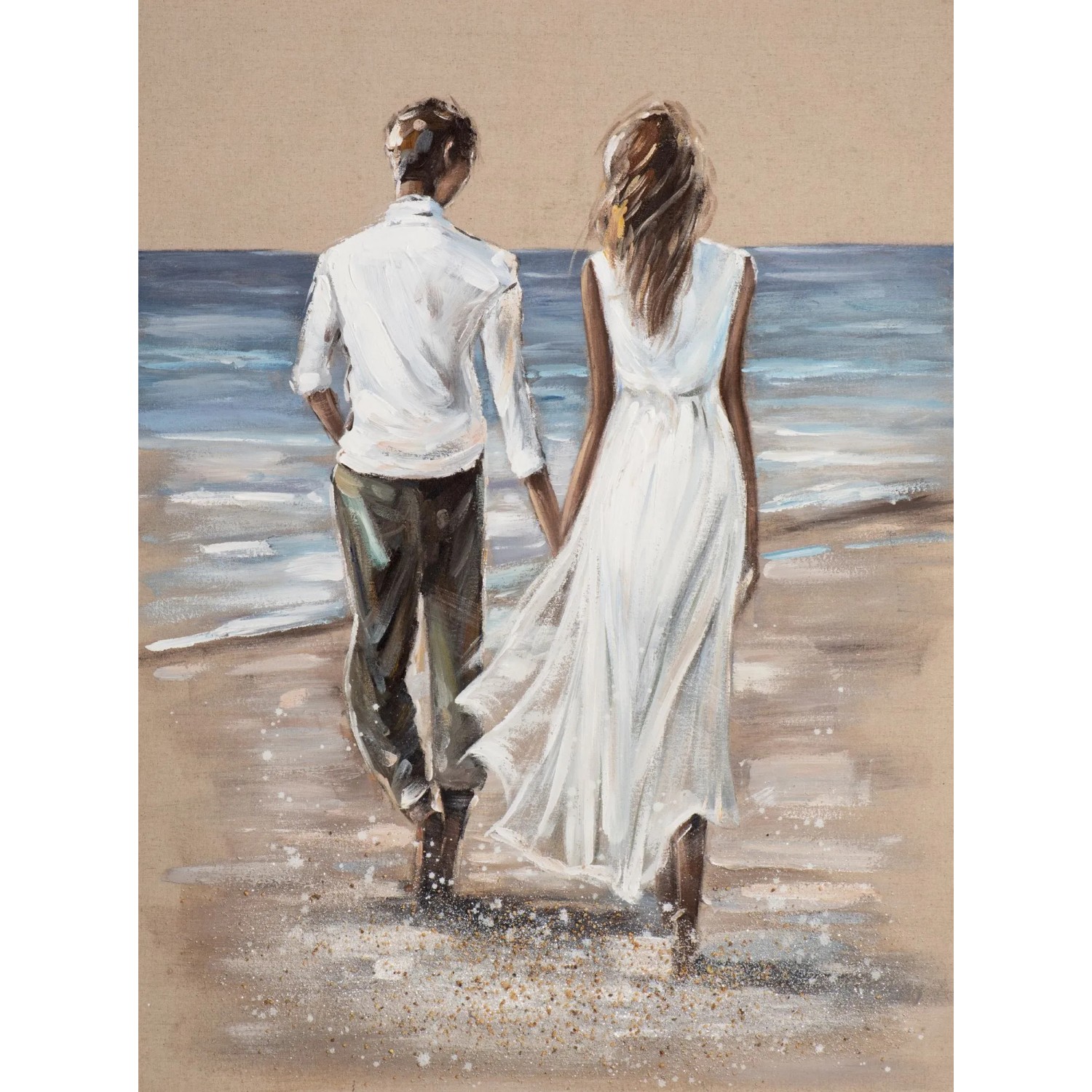 Art Universe Leinwandbild Verliebt am Strand 90 x 120 cm
