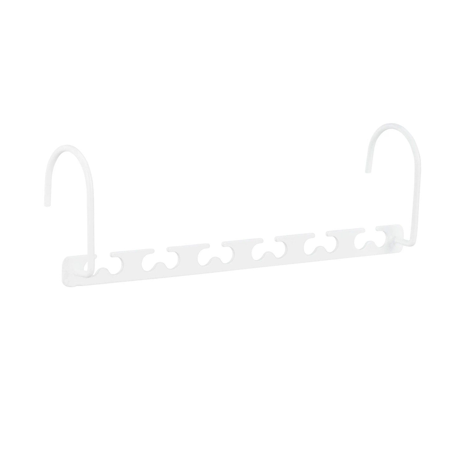 Relaxdays Raumsparbügel 6er Set Metall Weiß Platzsparend 8,5 cm x 26 cm x 5,4 cm 80 g