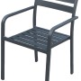 Anthrazitfarbener Garden Pleasure Gartenstuhl Treviso aus Aluminium, 4er-Set.