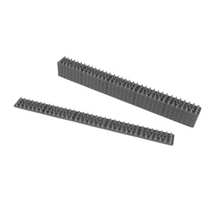 Windhager Tierabwehr-Barriere, 10 graue Kunststoff-Paneele mit Spikes gegen Wildtiere.