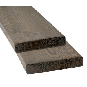 GartenLand Holz Terrassendiele Craftwood 28 x 145 x 3000 mm Kiefer Grau FSC® Massivprofil 4-Seitig Glatt Gehobelt