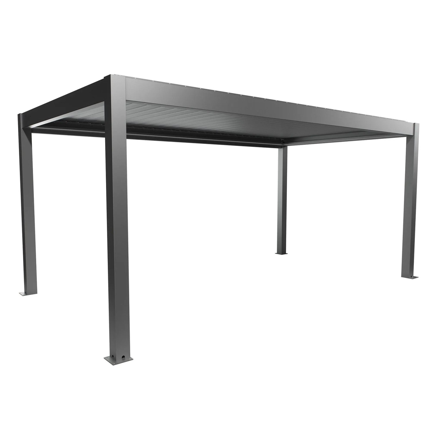 Biohort Pergola 5,5 m x 3 m Quarzgrau-Metallic