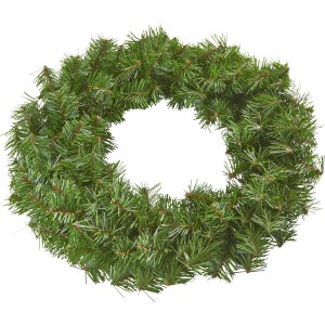 Künstlicher Tannenkranz, Ø 40 cm, aus PVC mit natürlicher Optik für die Weihnachtsdeko.