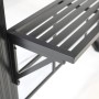 Detailaufnahme: Seitentisch des anthrazitfarbenen Sojag Grillpavillon Messina BBQ aus Aluminium.