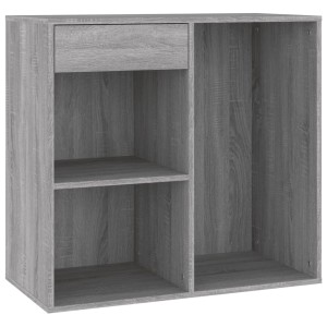 vidaXL Kosmetikschrank, Grau Sonoma, 80x40x75 cm, Holzwerkstoff, mit Schublade und Fächern.