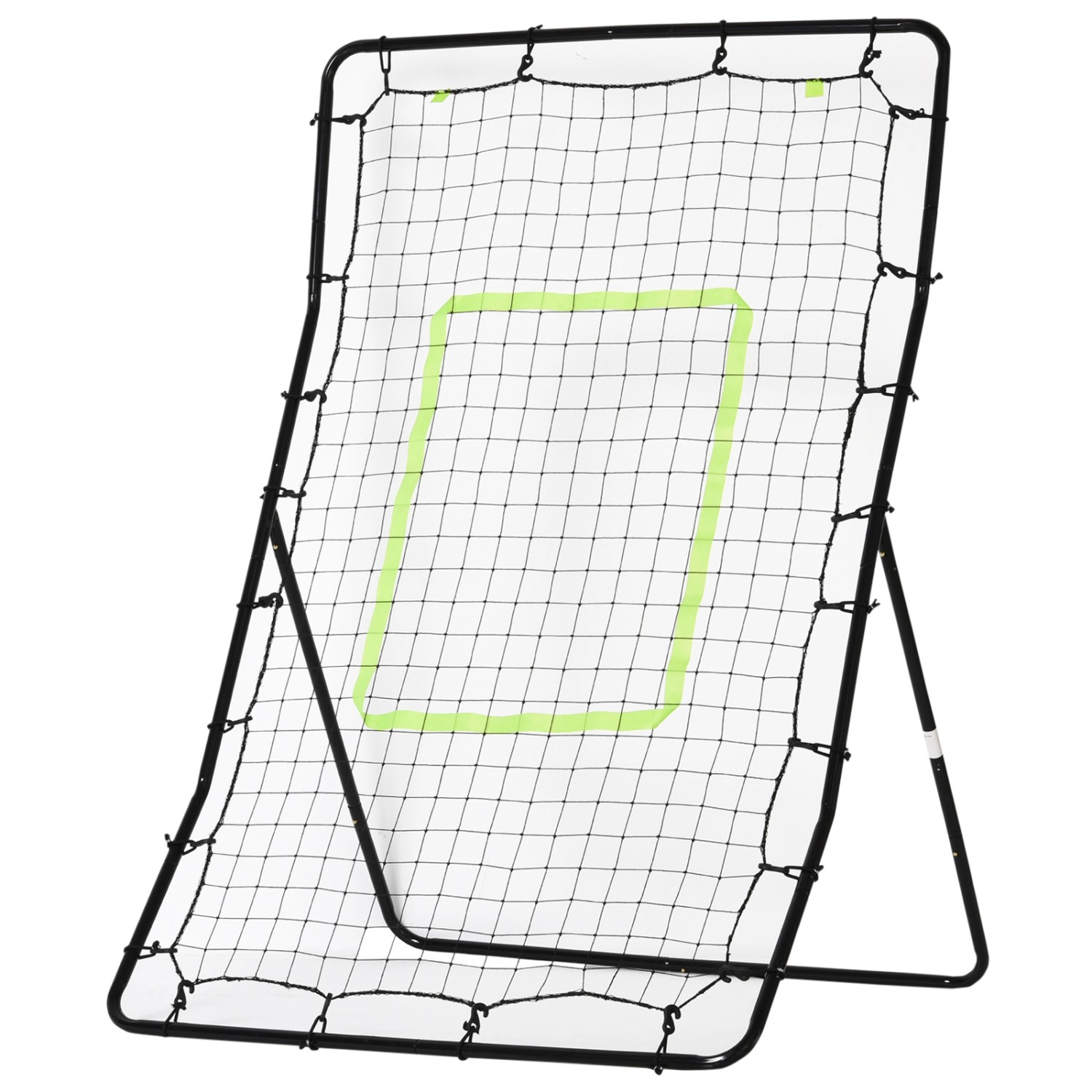 HOMCOM Rebounder PitchBack PE  Metall Schwarz 90L x 80B x 140H cm