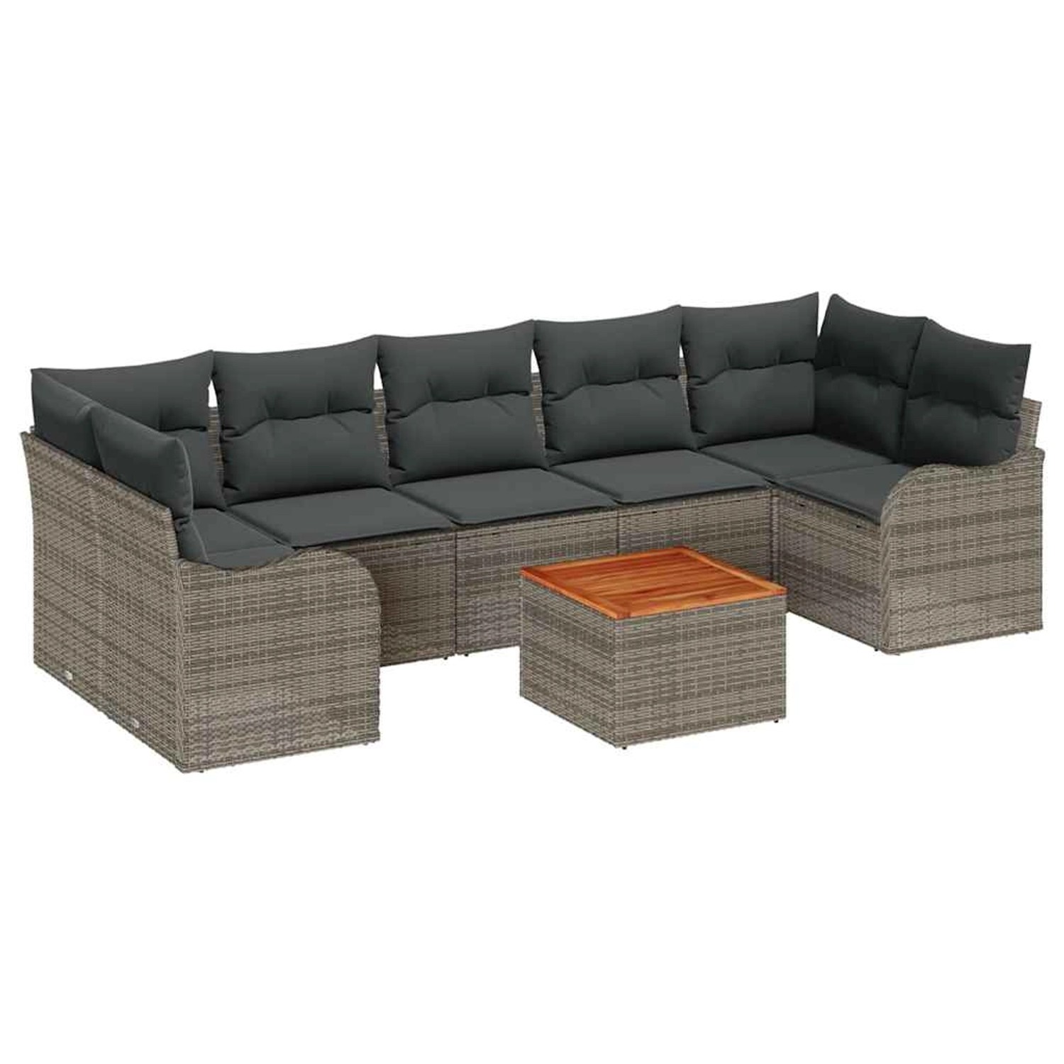 vidaXL Garten-Sofa-Set 8-Tlg Grau 3356088 günstig online kaufen