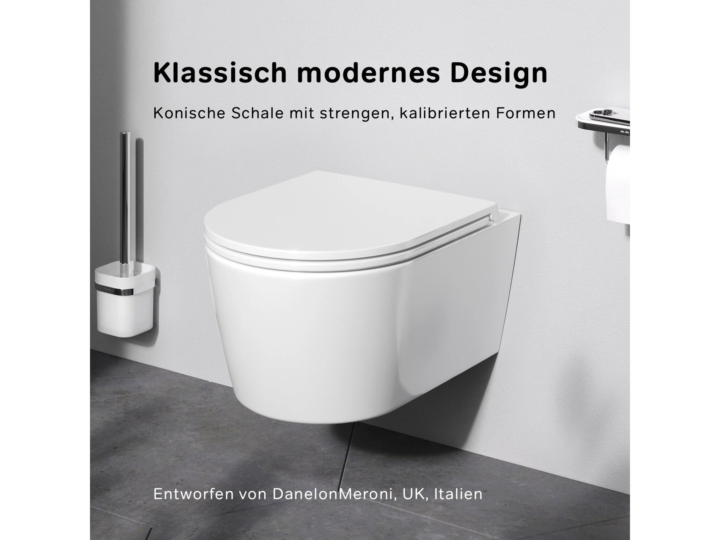 AM.PM Wand-WC mit Softclosing-Sitzabdeckung Func Spülrandlos 