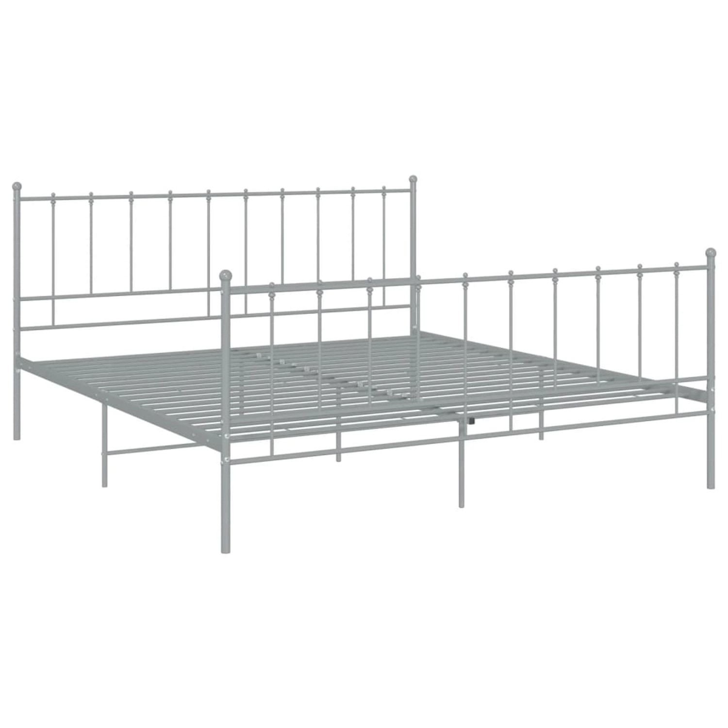 vidaXL Bett Grau Metall 140x200 cm Modell 2892751