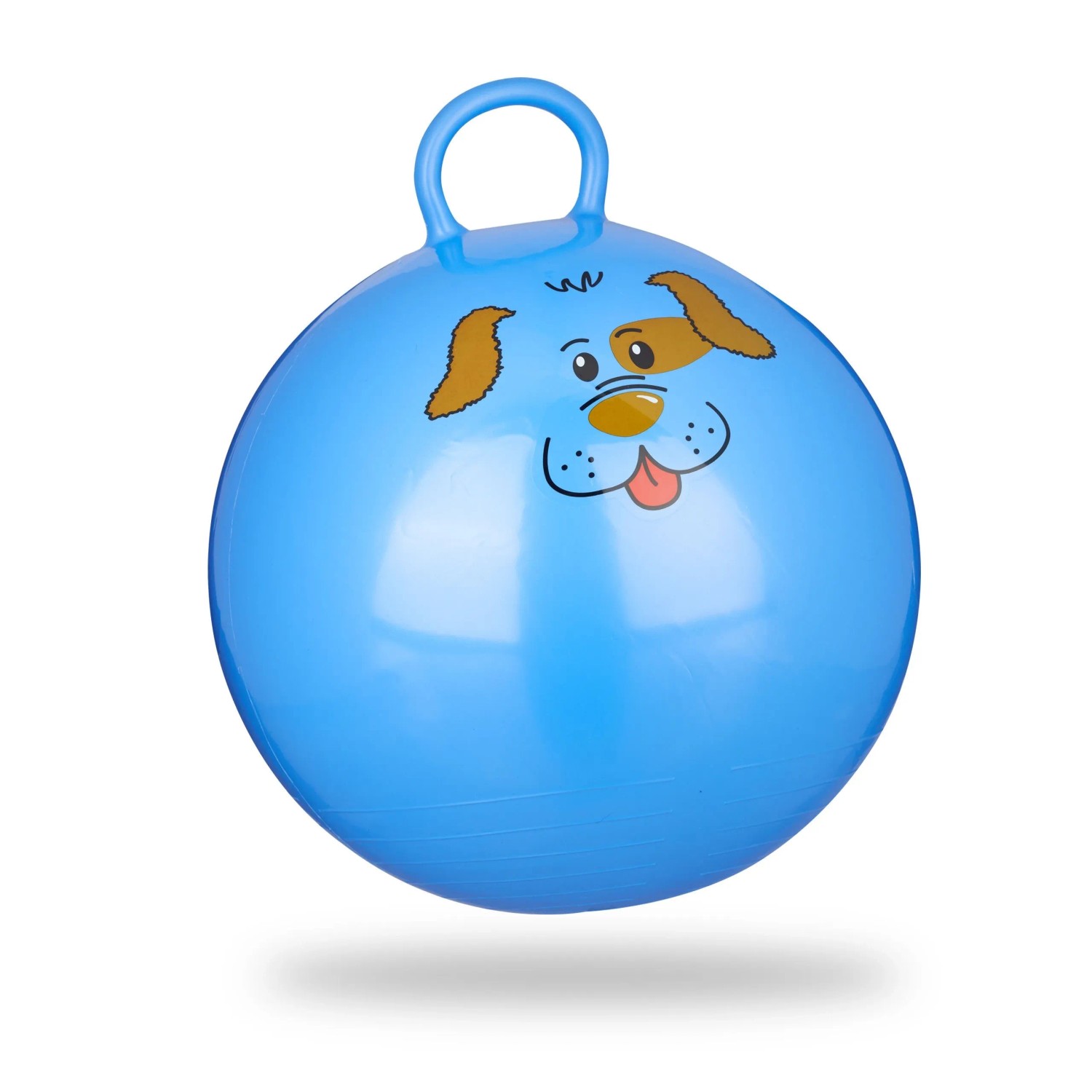 Relaxdays Hüpfball Kinder PVC Blau Mit Griff 55 cm x 45 cm 0,4 kg