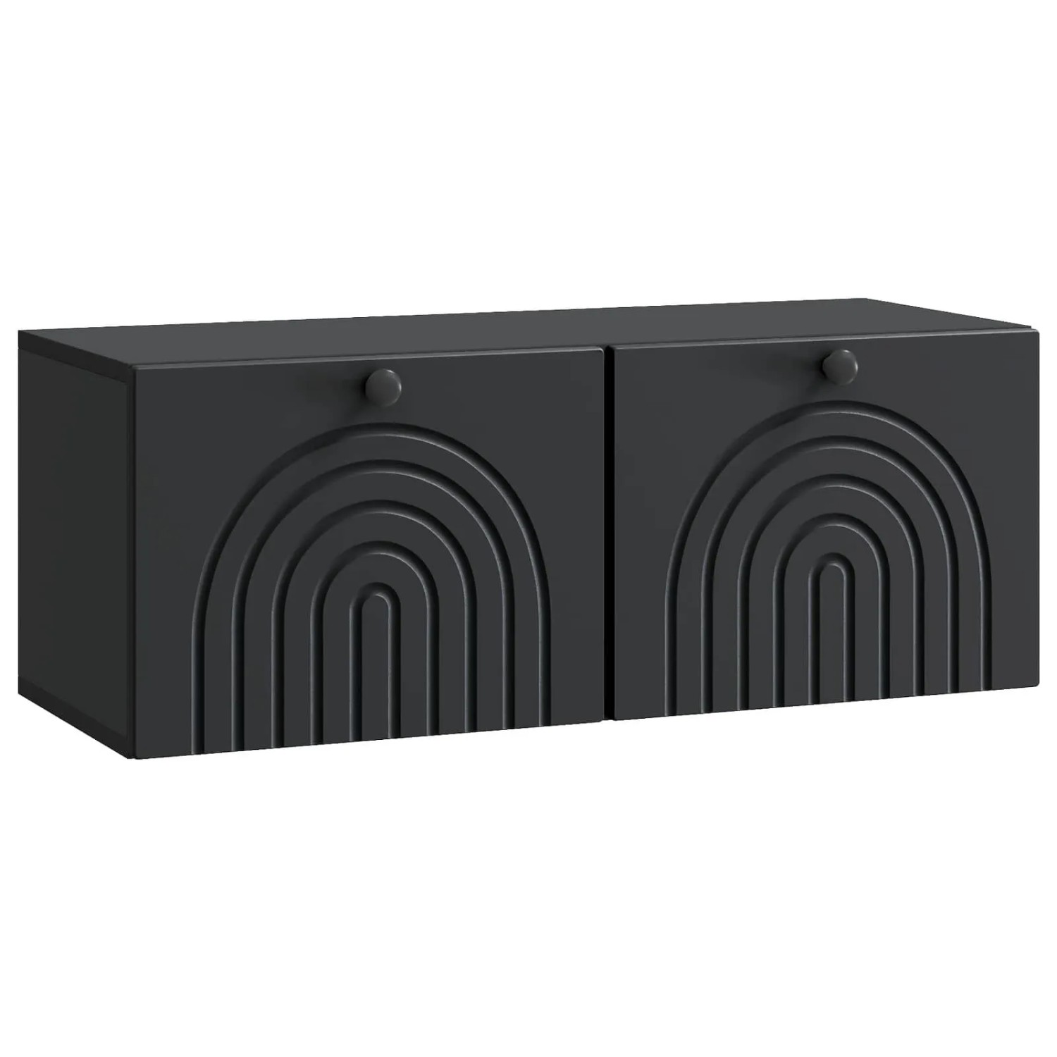 vidaXL Wandmontierter TV-Schrank Schwarz 78,5 x 31 x 30 cm 898206
