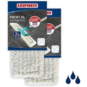 Leifheit Wischbezug Profi XL 2er Set für Fliesen und Steinböden.