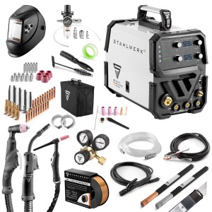 STAHLWERK 4 in 1 Kombi-Schweißgerät CTM-250 ST Vollausstattung mit Zubehör