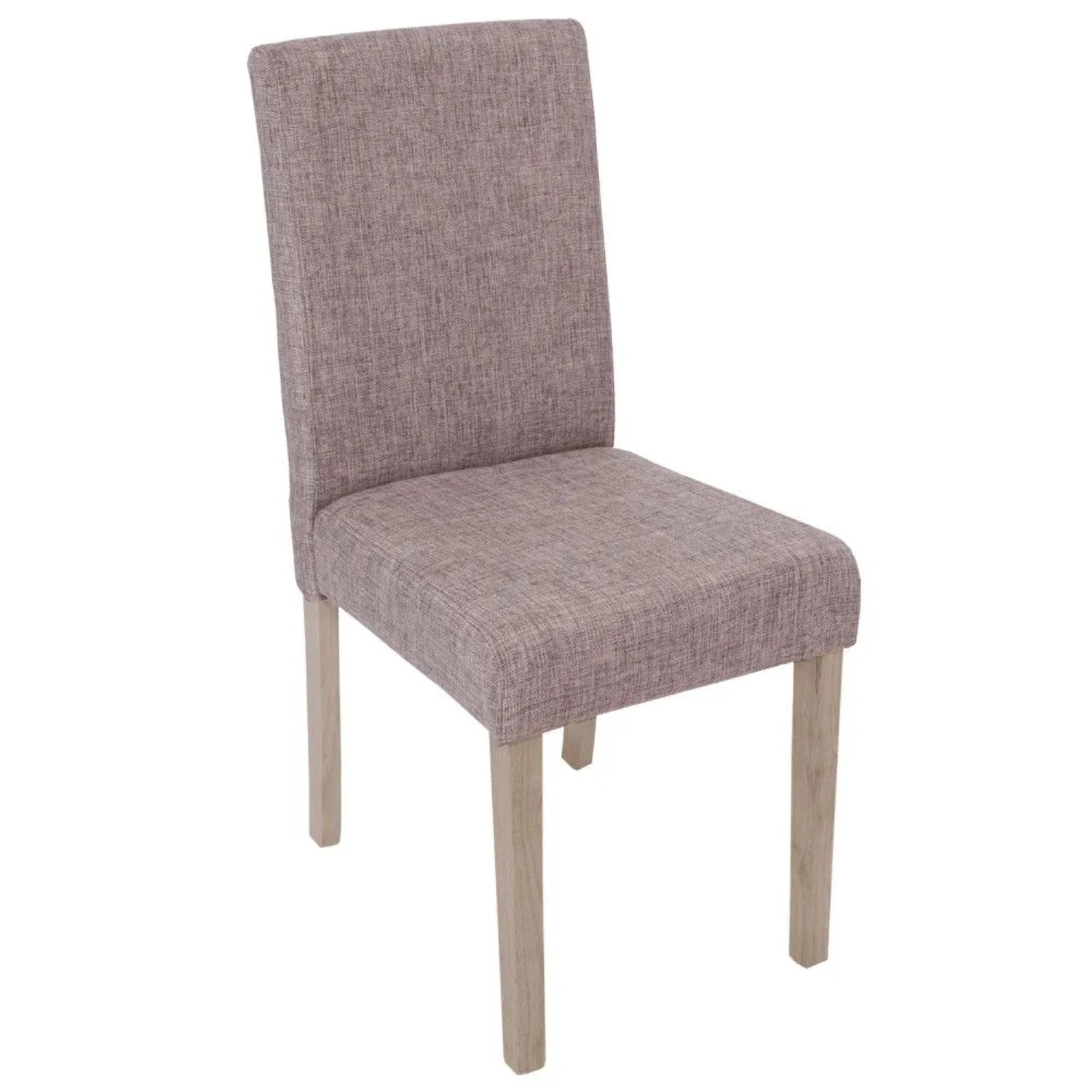 MCW Esszimmerstuhl Littau 2er-Set Textil Grau Beine Struktur - Eiche