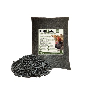 PINI Sonnenblumenschalen Pellets 10 kg Einstreupellets Einstreu