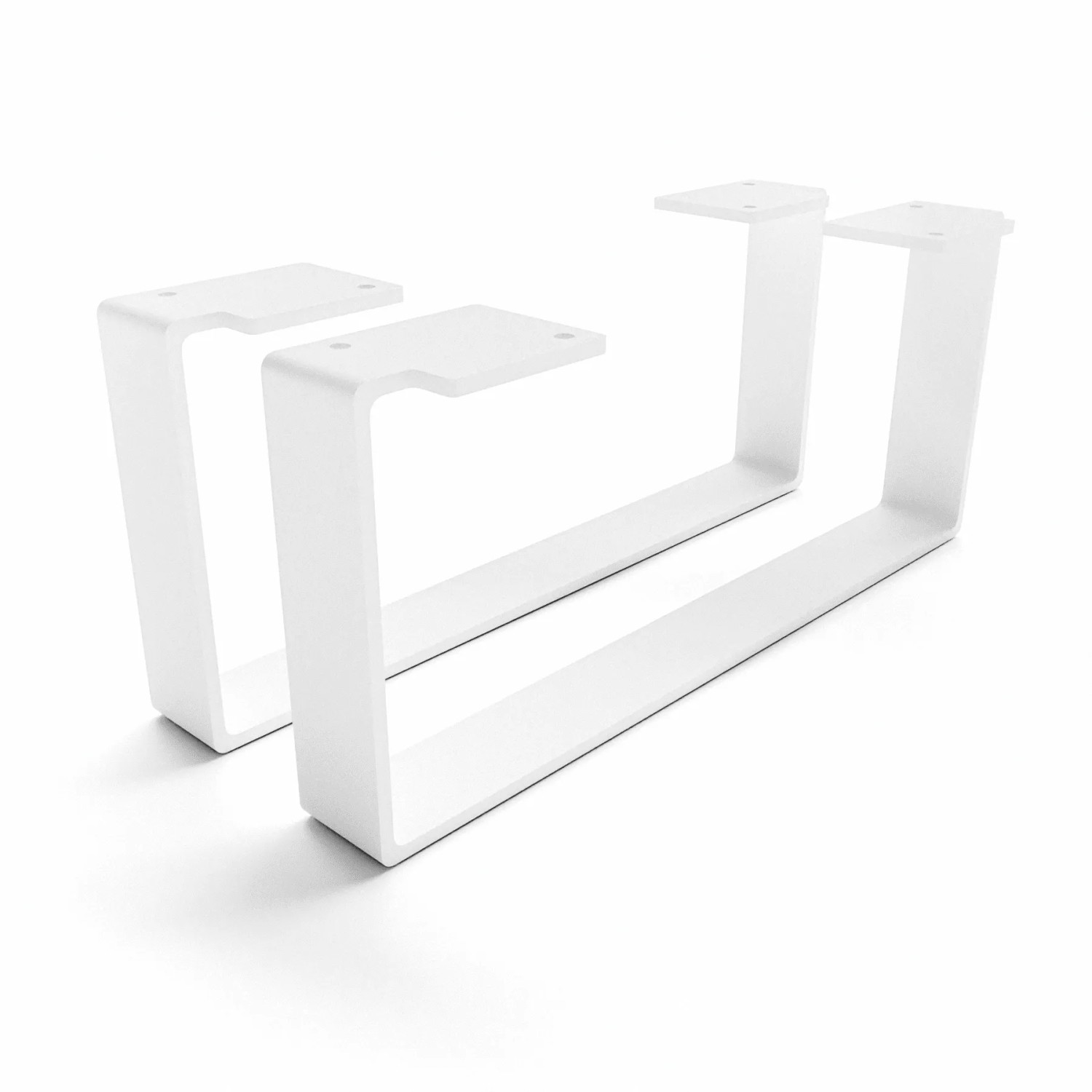 HEVVA Möbelfüße LUXEMBURG 15 cm Hoch 35 cm Tief 2er Set Weiß