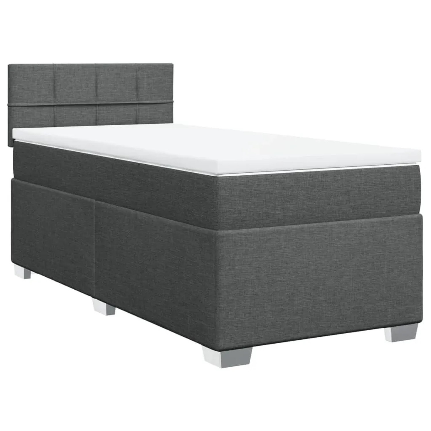 vidaXL Boxspringbett mit Matratze Dunkelgrau 80x200 cm Stoff 3288016 günstig online kaufen