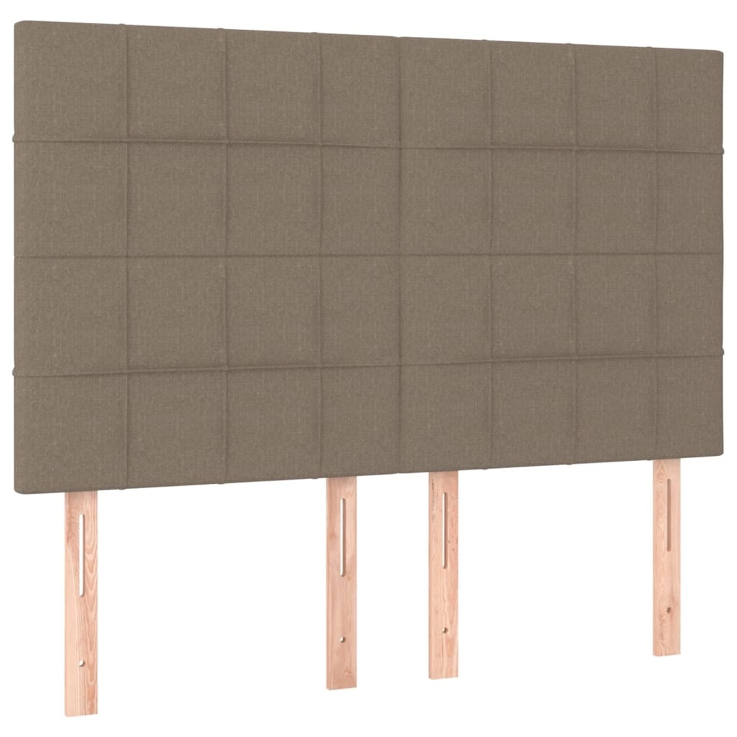 vidaXL LED Kopfteil Taupe 144x5x118/128 cm Stoff 3122426