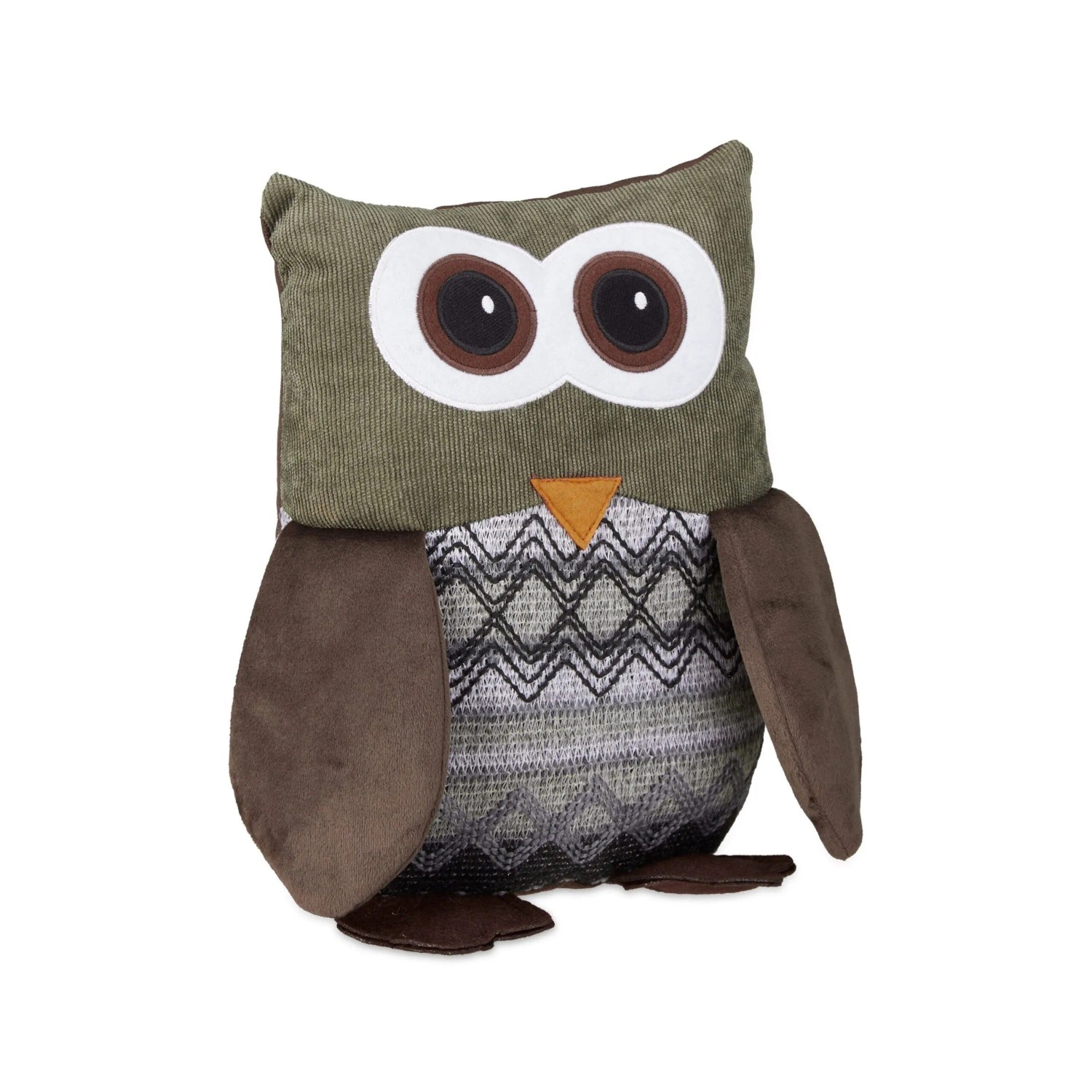 Relaxdays Türstopper Eule Polyester Braun Schwer 24 cm x 14 cm x 14 cm 1 kg