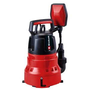 Einhell GC-DP 6935 LL Schmutzwasserpumpe in Rot/Schwarz mit Schwimmerschalter.
