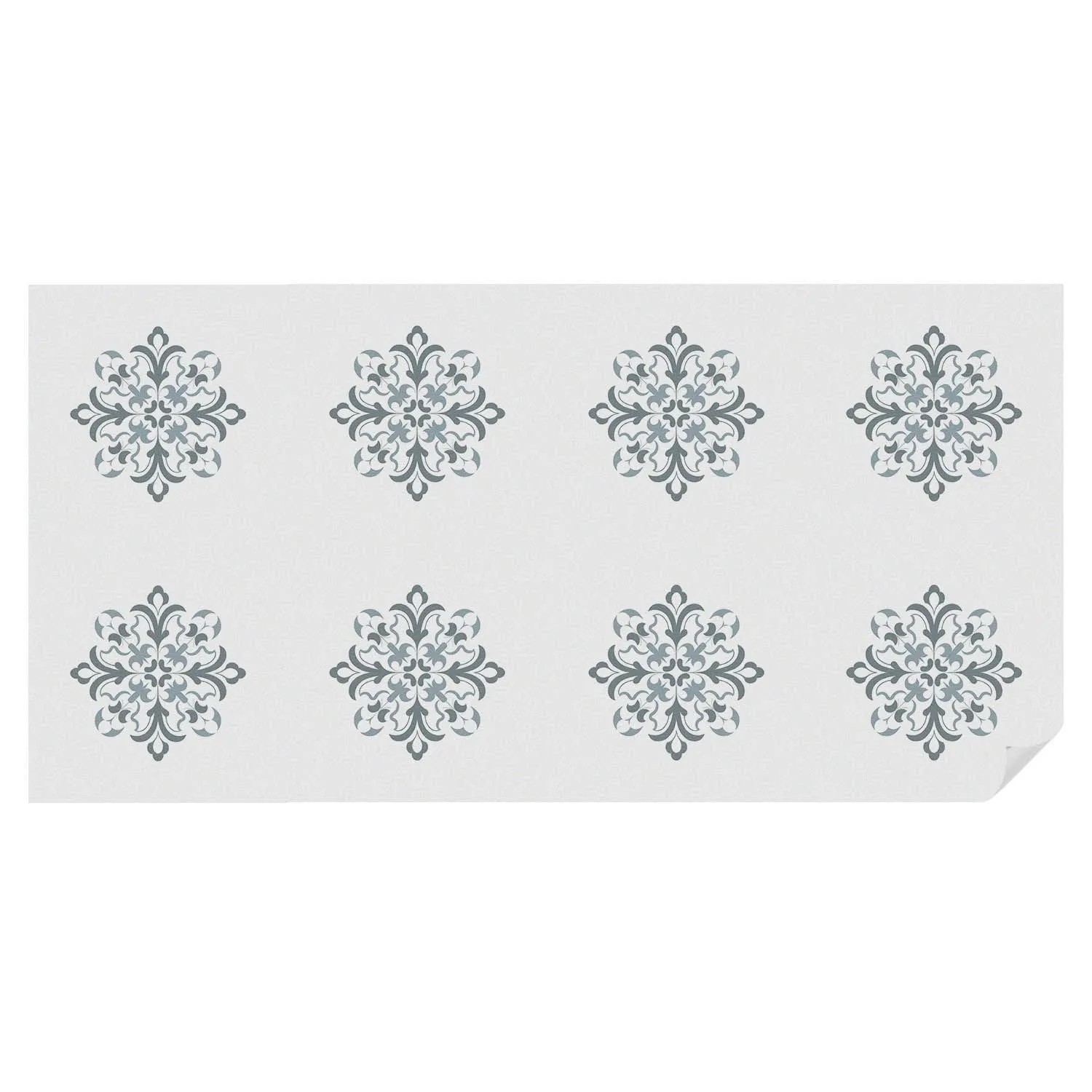 Tulup Fensterfolie Klassischer Schmuck Milchglasfolie 200x100 cm Weiß Milch günstig online kaufen