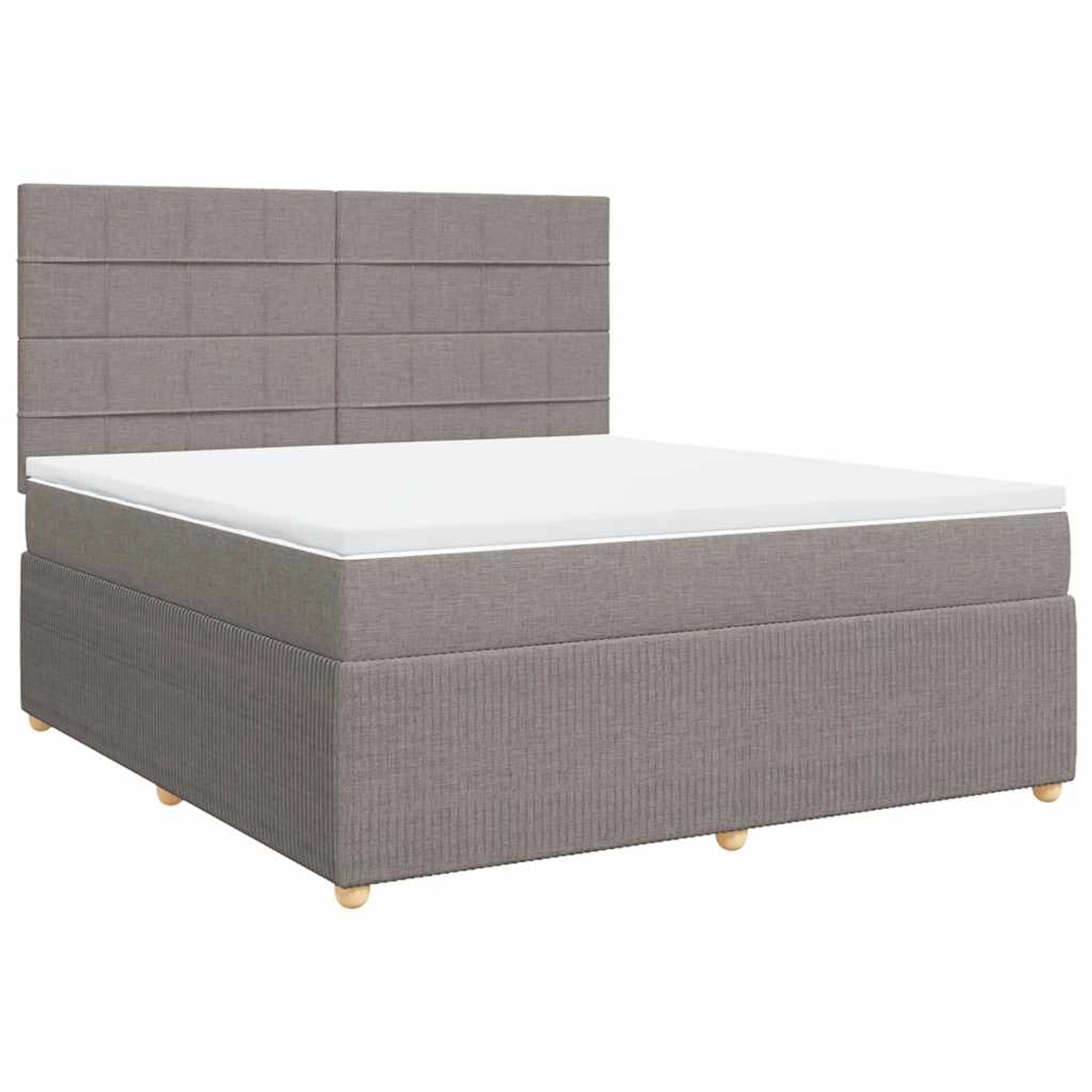 vidaXL Boxspringbett mit Matratze Taupe 180x200 cm Stoff 3292139 günstig online kaufen