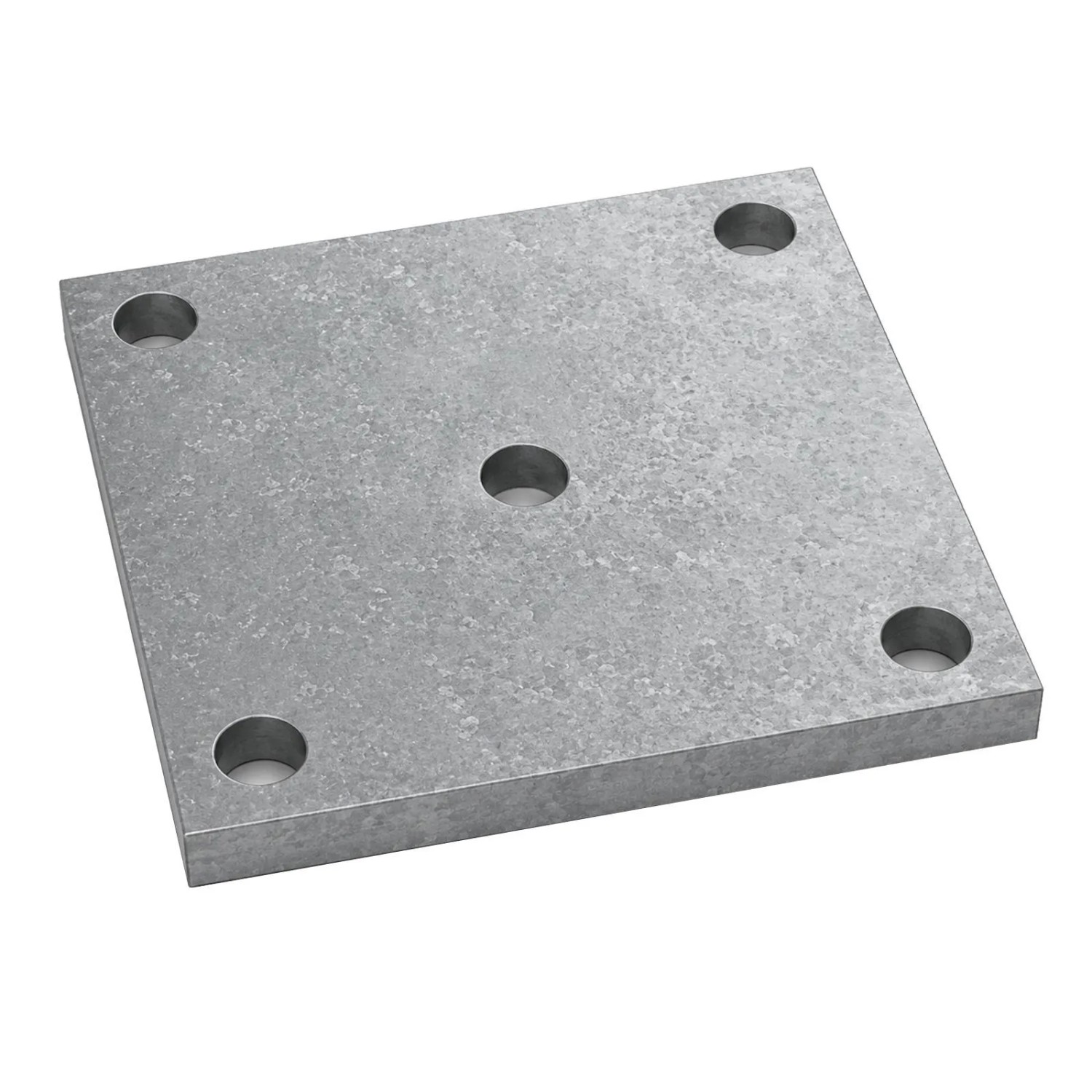 SOTECH Anschweißplatte 120 x 120 x 8 mm Stahl Q235 Schwarz Unbehandelt 5 Befestigungslöcher Ø13 mm