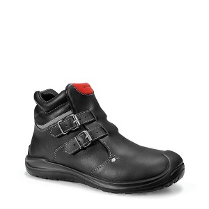 Schwarzer Elten Sicherheitsstiefel Anderson Roof S3 Hi Gr. 45 mit Schnallen.