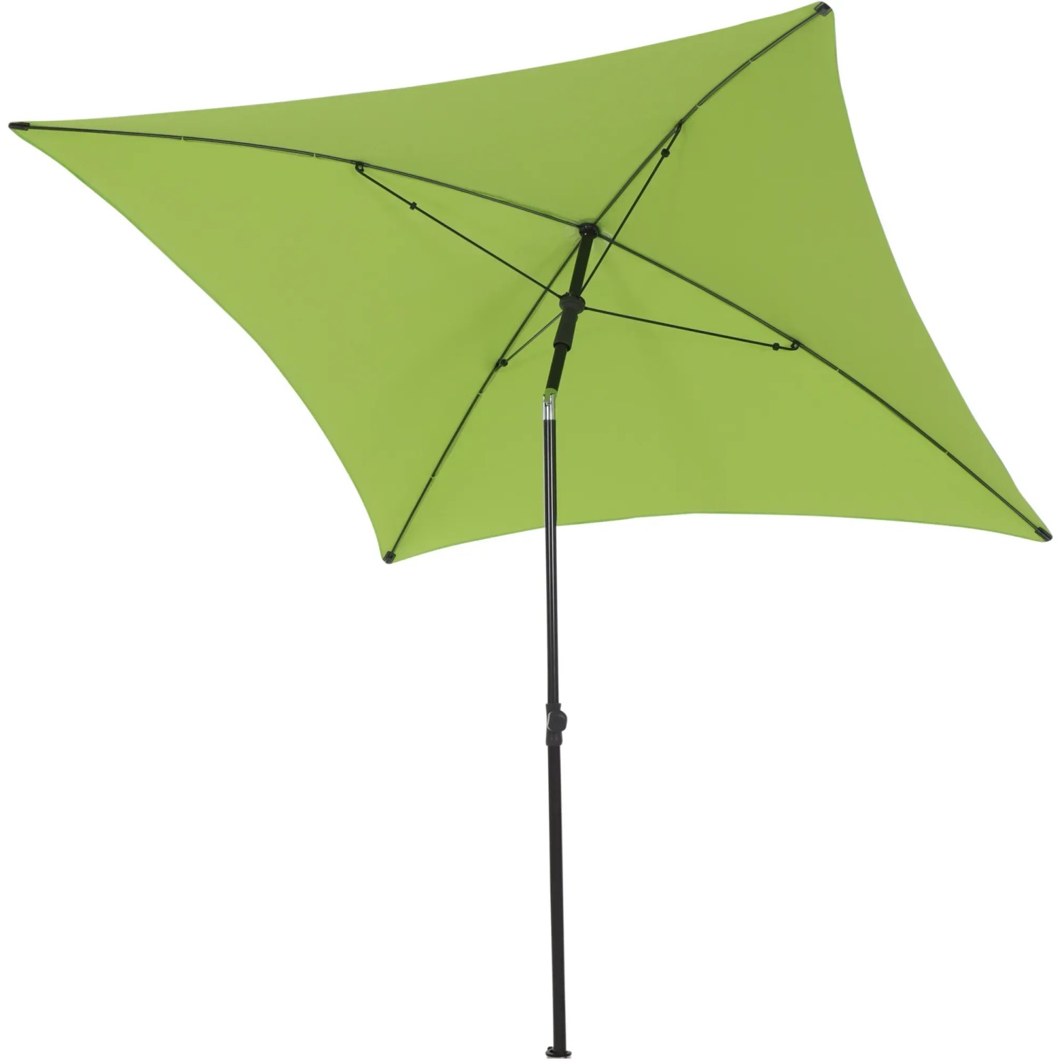 Grüner Siena Garden Marktschirm, 180x180 cm, mit Knickfunktion für optimale Schattenausrichtung.
