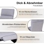 Details des HOMAVO Gartensessels: Abnehmbare Rückenlehne, Sitz- und Rückenkissen.