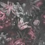 Florale Vliestapete in Lila und Violett mit Blumenmuster im Gemälde-Stil für Wohn- und Schlafzimmer.