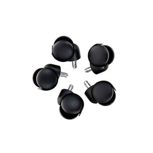 DELUKE Bürostuhl Rollen 11mm Stift 5er Set Rollen Für Bürostuhl 11x20mm Stift Bodenrollen Für Hartböden Rollen Für Schreibtischstuhl Drehstuhl