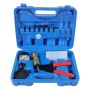 CCLIFE Bremsenentlüfter Set im blauen Koffer: Vakuumpumpe, Adapter und Schläuche für KFZ Bremsanlagen.