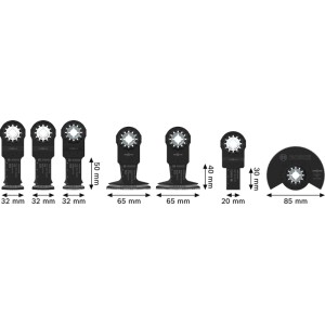 Bosch Holz-Set für Tischler, Starlock Aufnahme, verschiedene Sägeblätter für Multifunktionswerkzeuge.